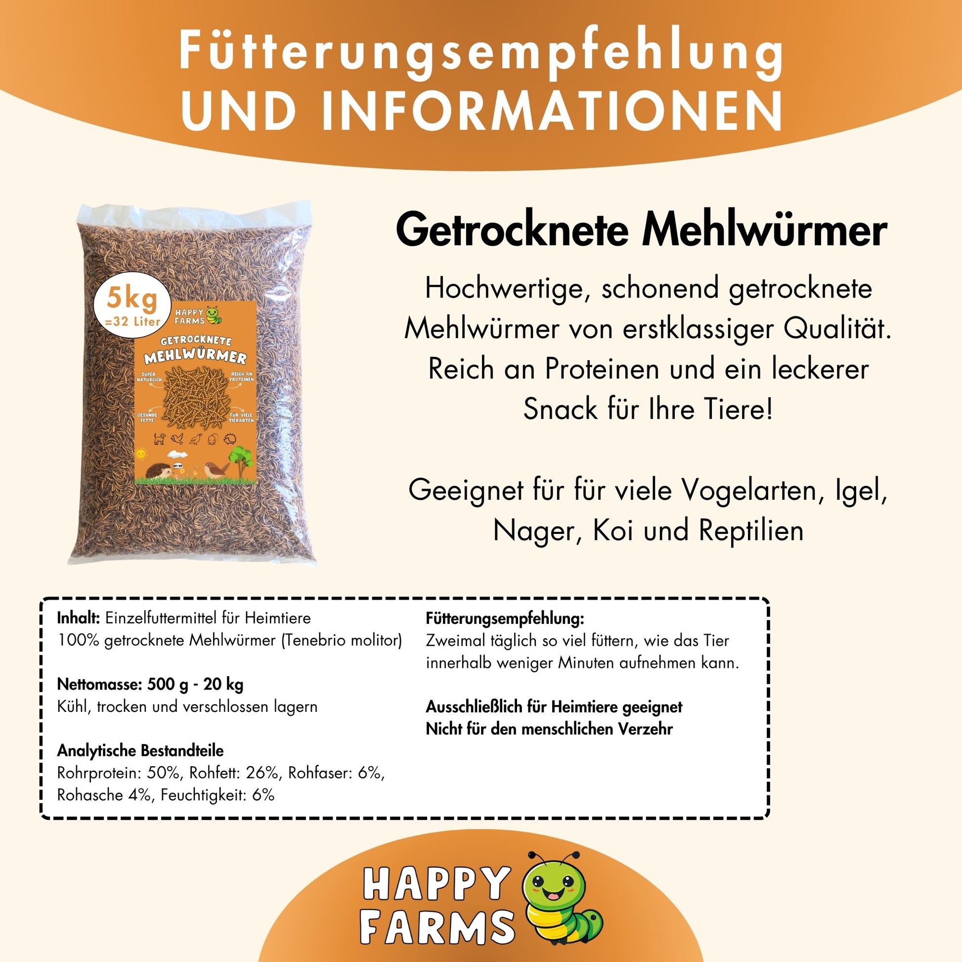 Mehlwürmer als Ergänzungsfutter – gesund & leicht verdaulich
